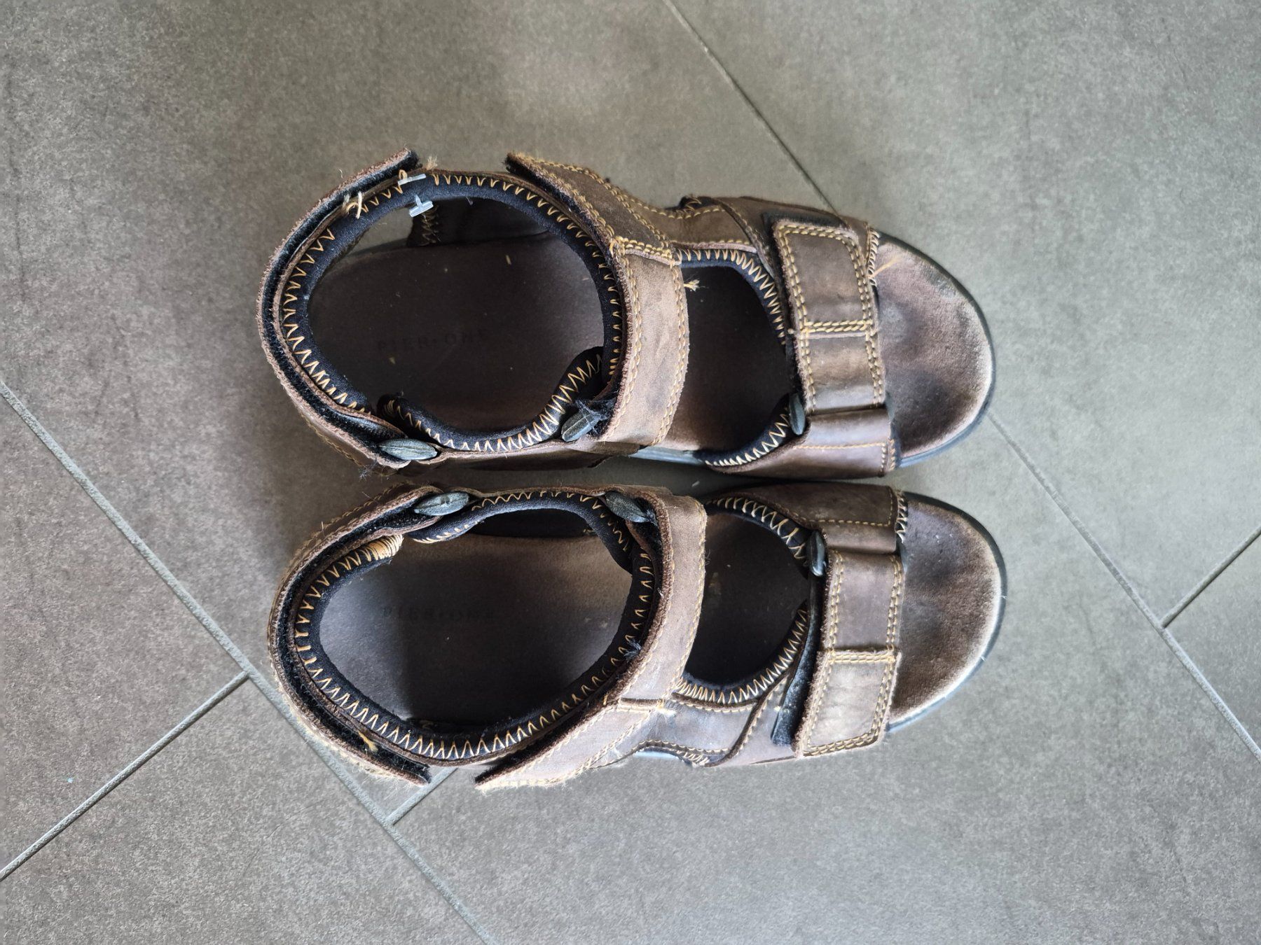 Scarpe da uomo: Brown Leather Summer Sandals, Size 40 – Usato da Brugg AG venduto da ahauserd 3