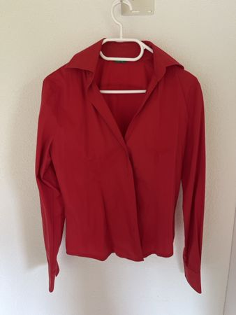Benetton Damen- Hemd, Rot, Grösse M, Top Zustand