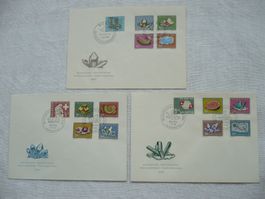 Pro Patria 1958 - 1960 3 FDC SBK B86 - B100