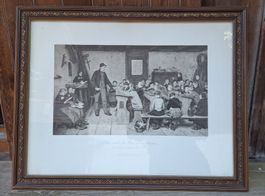 Gemälde, Schule anno dazumal, Künstler Anker, gerahmt