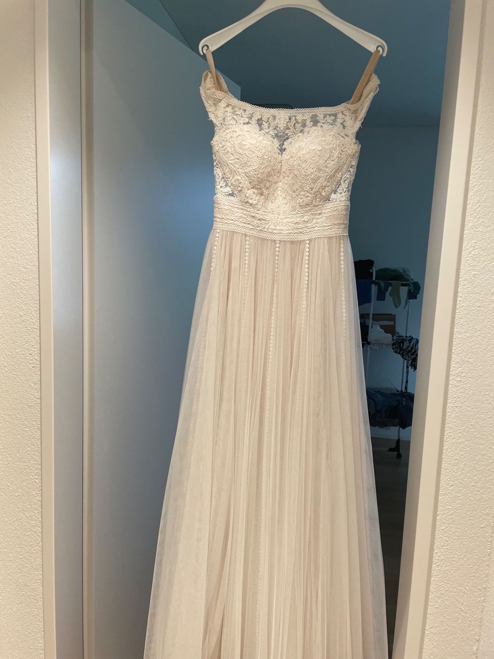 Vestiti: Romantisches Brautkleid Boho Spitze Tüll Gr. 34/36 – Usato da Bassersdorf venduto da EvelynSchmid