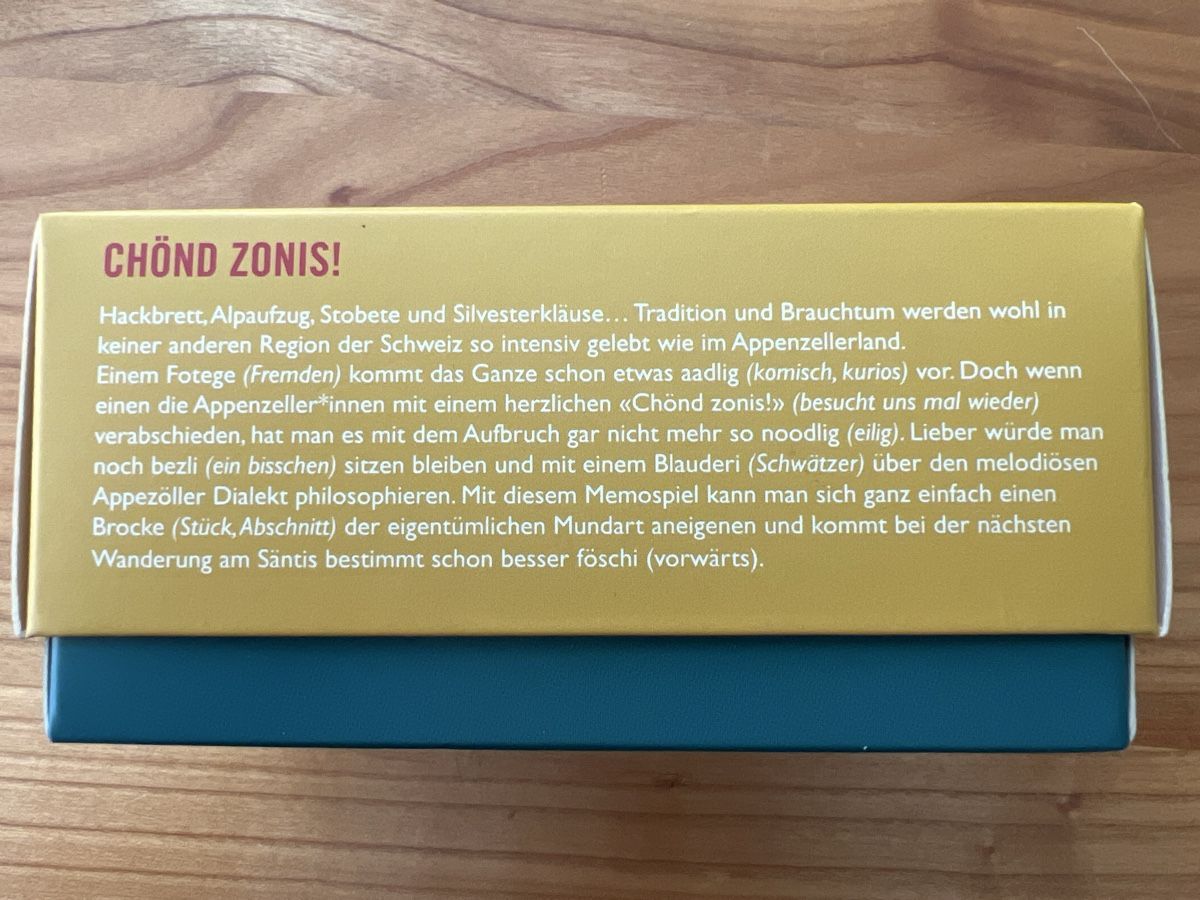 Giochi: Memorie - Appezöller Dütsch – Nuovo (secondo la descrizione) da Roggliswil venduto da momisch 1