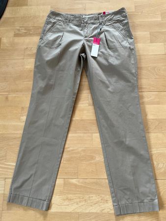ESPRIT Damen Chino Hose, Gr. 38, Beige, NEU