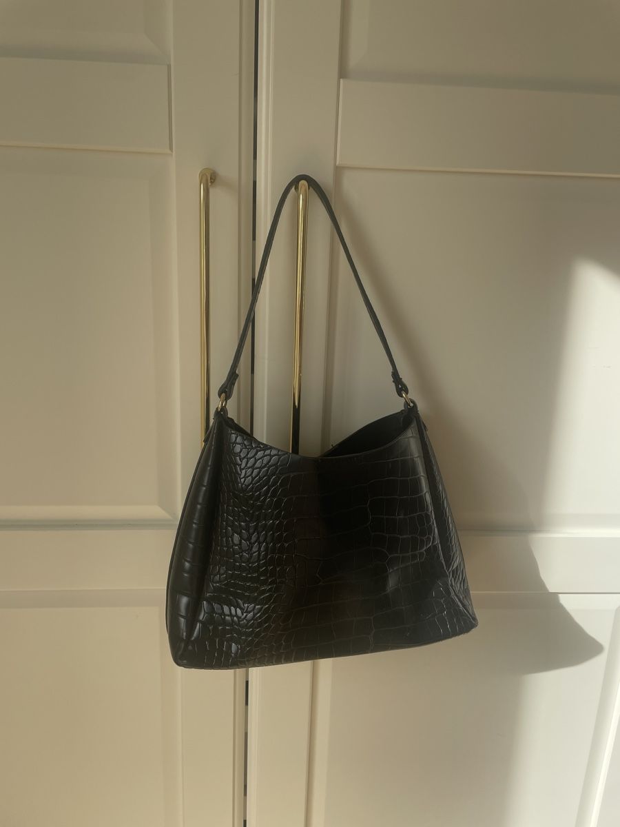 Borse da donna: Schwarze Handtasche in Krokodiloptik – Usato da Sissach venduto da nelimas 1