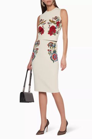 ALEXANDER MCQUEEN Floral Jacquard Skirt (Taille - M)