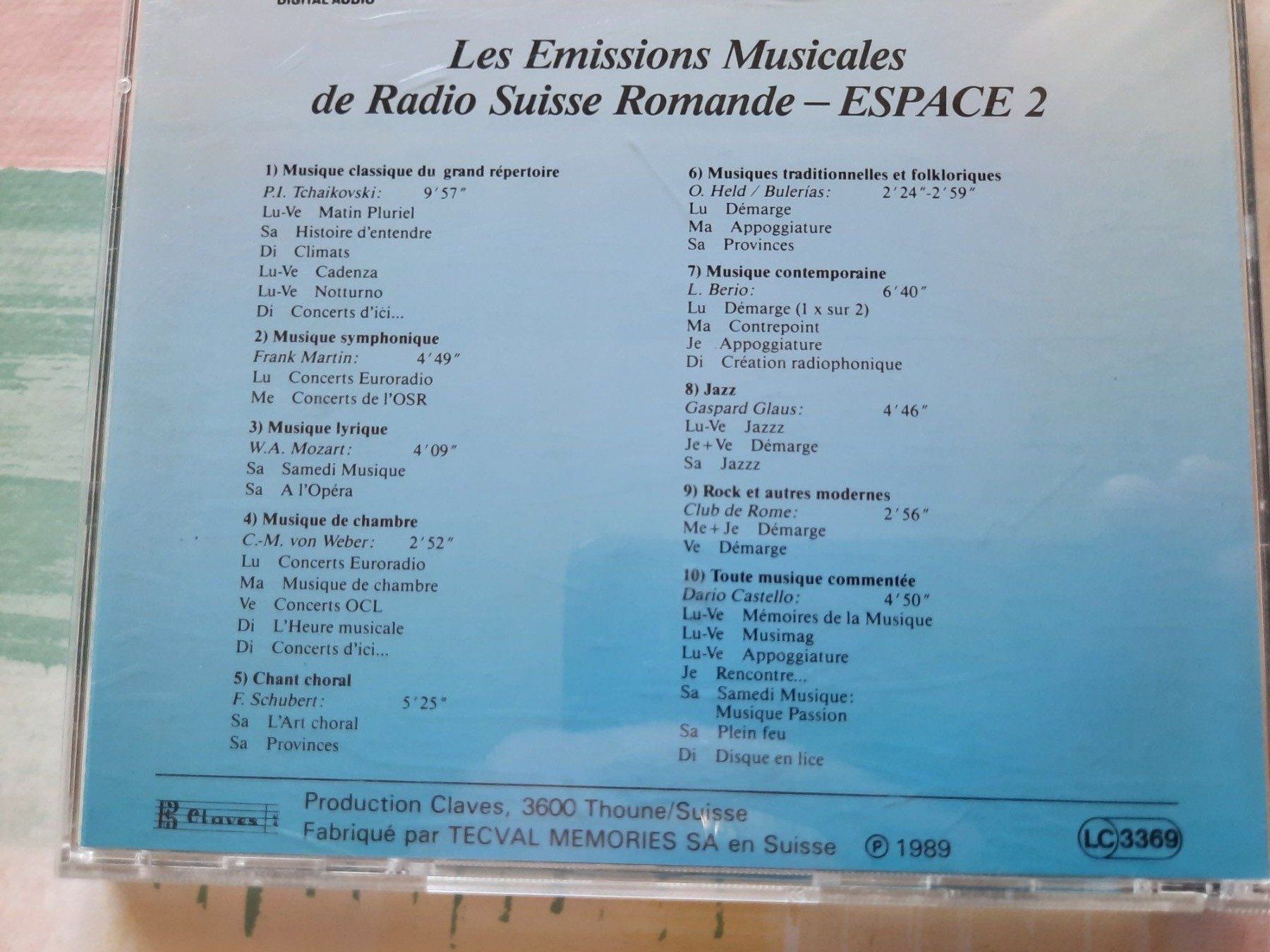 CD: CD Les Emissions musicales Espace 2 – Usato da Pully venduto da bro_n52j 3