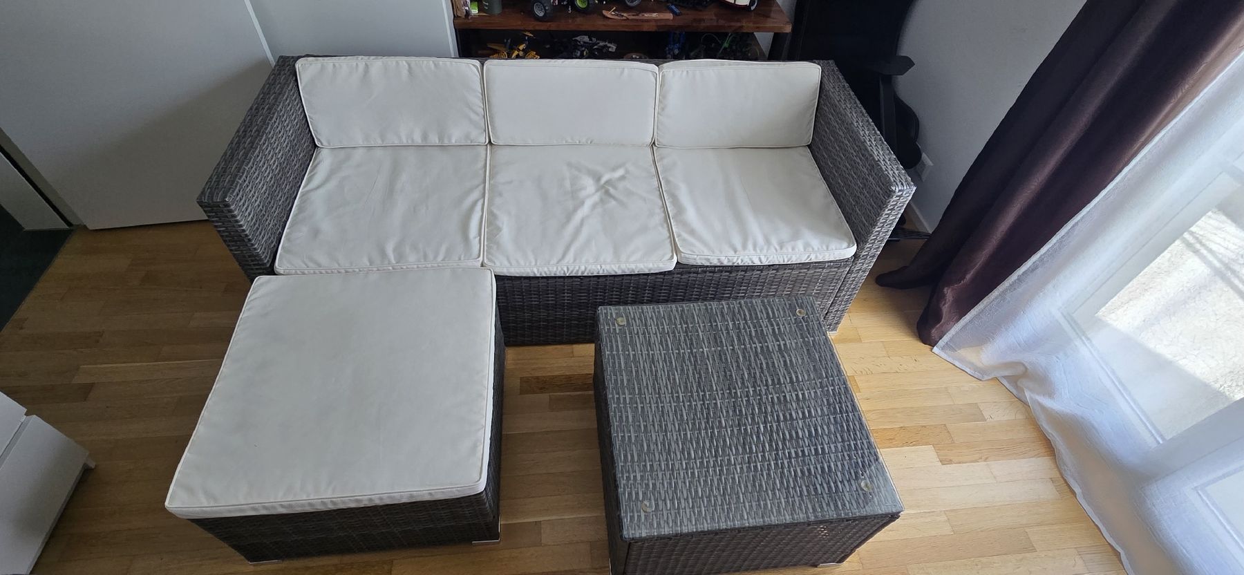 Sedie a sdraio: Rattanlounge NIZZA grau/beige – Nuovo (secondo la descrizione) da Wettswil venduto da Lubek 2