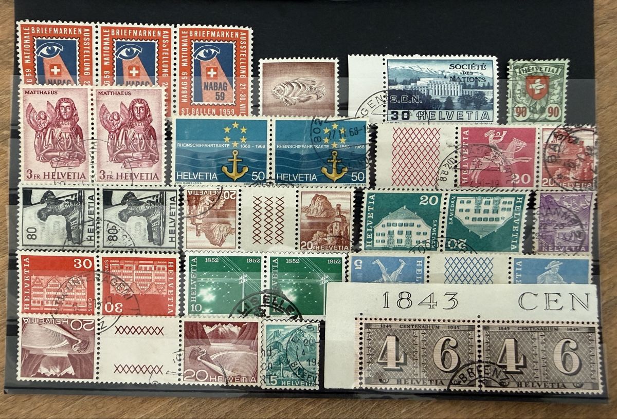 Tous les timbres: Briefmarken Sammlung Schweiz diverse Werte – D'occasion à Rudolfstetten par mittendrin