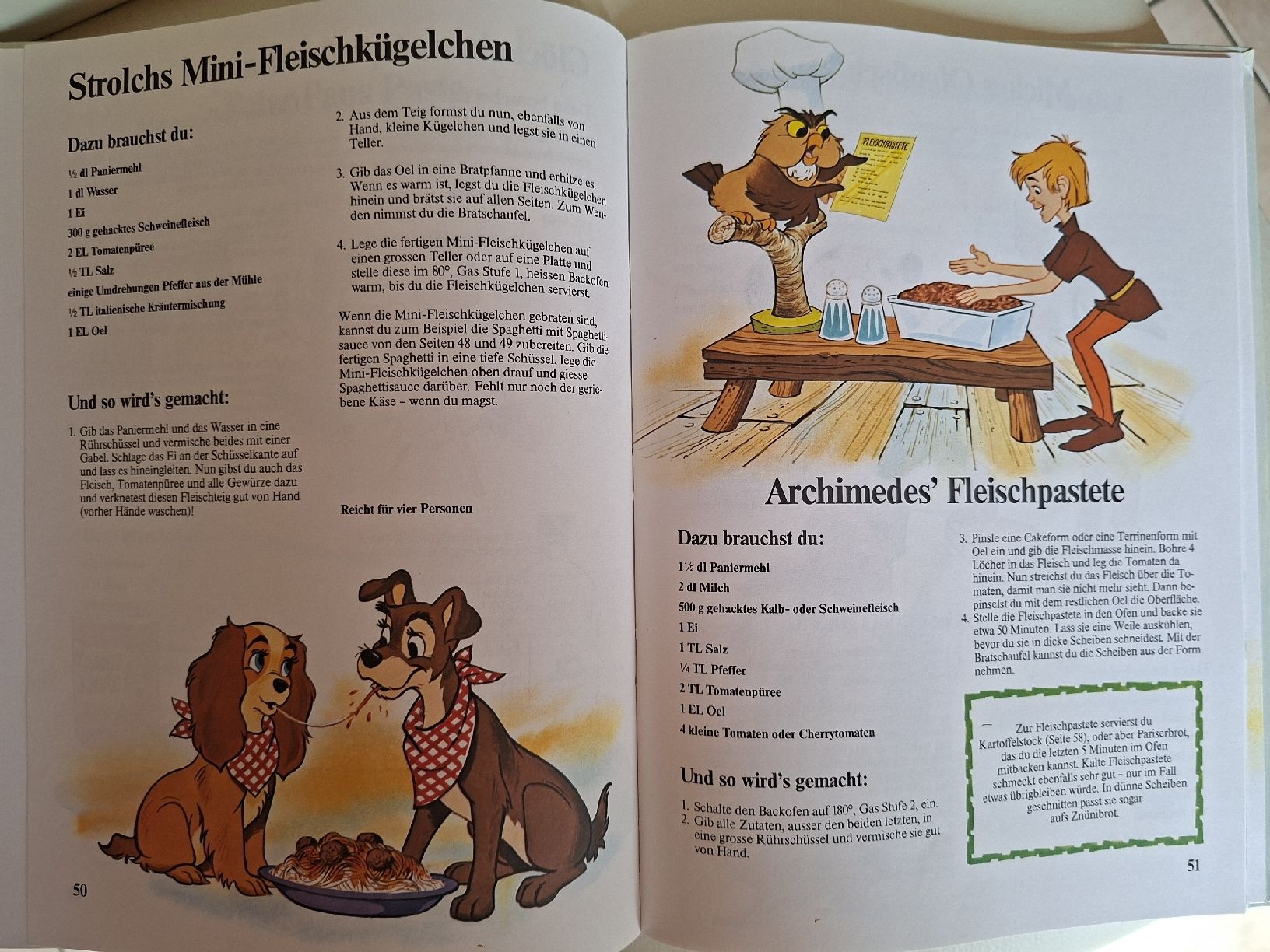 Livres: Altes Disney Kochbuch von 1985  – D'occasion à Schwanden Sigrisw par cadieux71 8