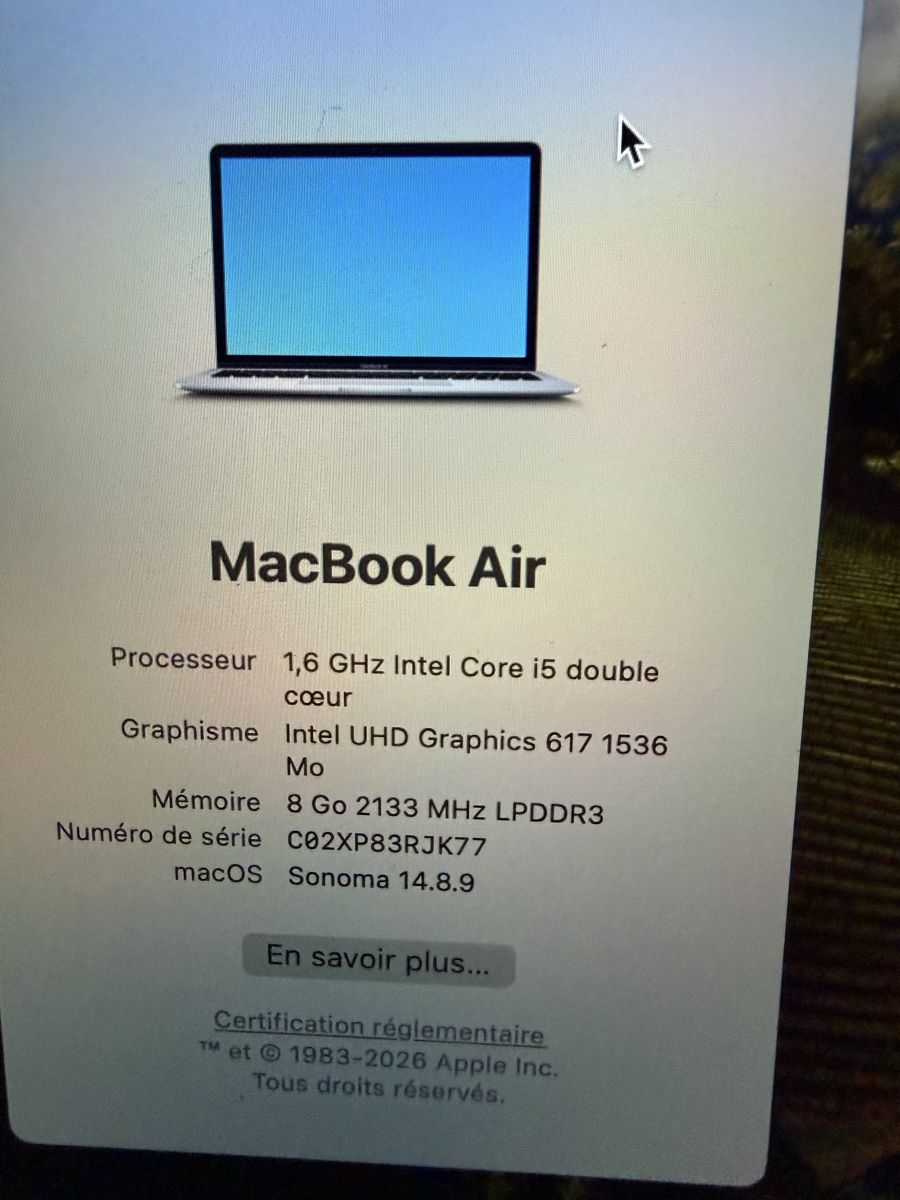 Apple Notebooks: macbook air 2018 touch id – Gebraucht aus Genève von chay.1 1