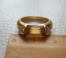 Gold 750 Ring Mit Brillanten Und Citrin