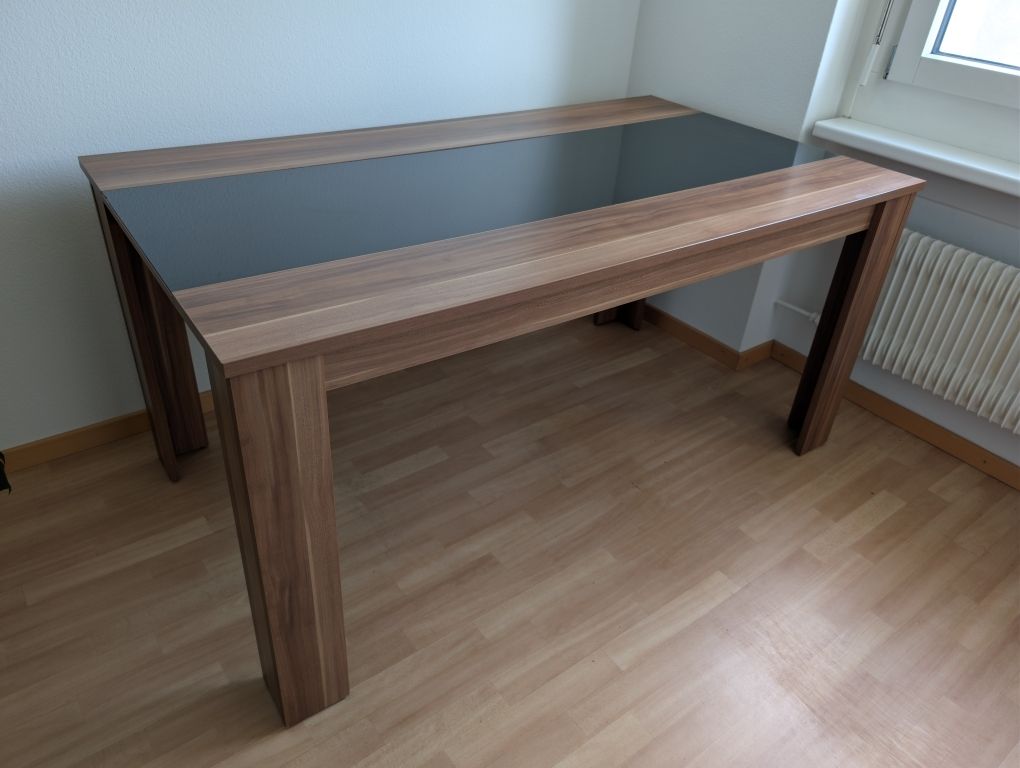 Tavoli: Esstisch Holzdekor mit Glasplatte – Usato da Zürich venduto da sny_dr68