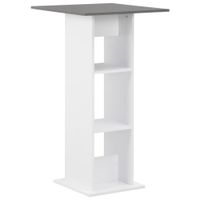 vidaXL Bartisch WeiÃŸ und Anthrazitgrau 60x60x110 cm