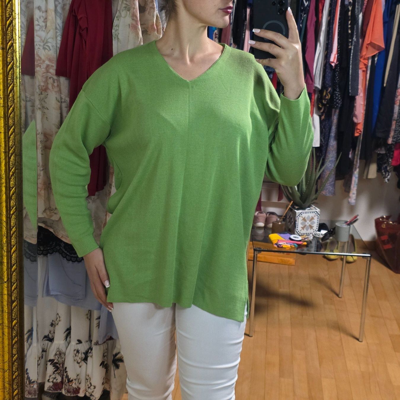 Maglioni & Felpe: KERMESSE Pullover grün Gr. XL Vintage Damenmode – Usato da Wald ZH venduto da CapLux 1