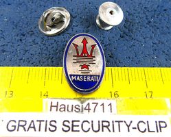 MASERATI AUTO LOGO SCHMUCK-PIN ENAMEL MIT SECURITY-CLIP