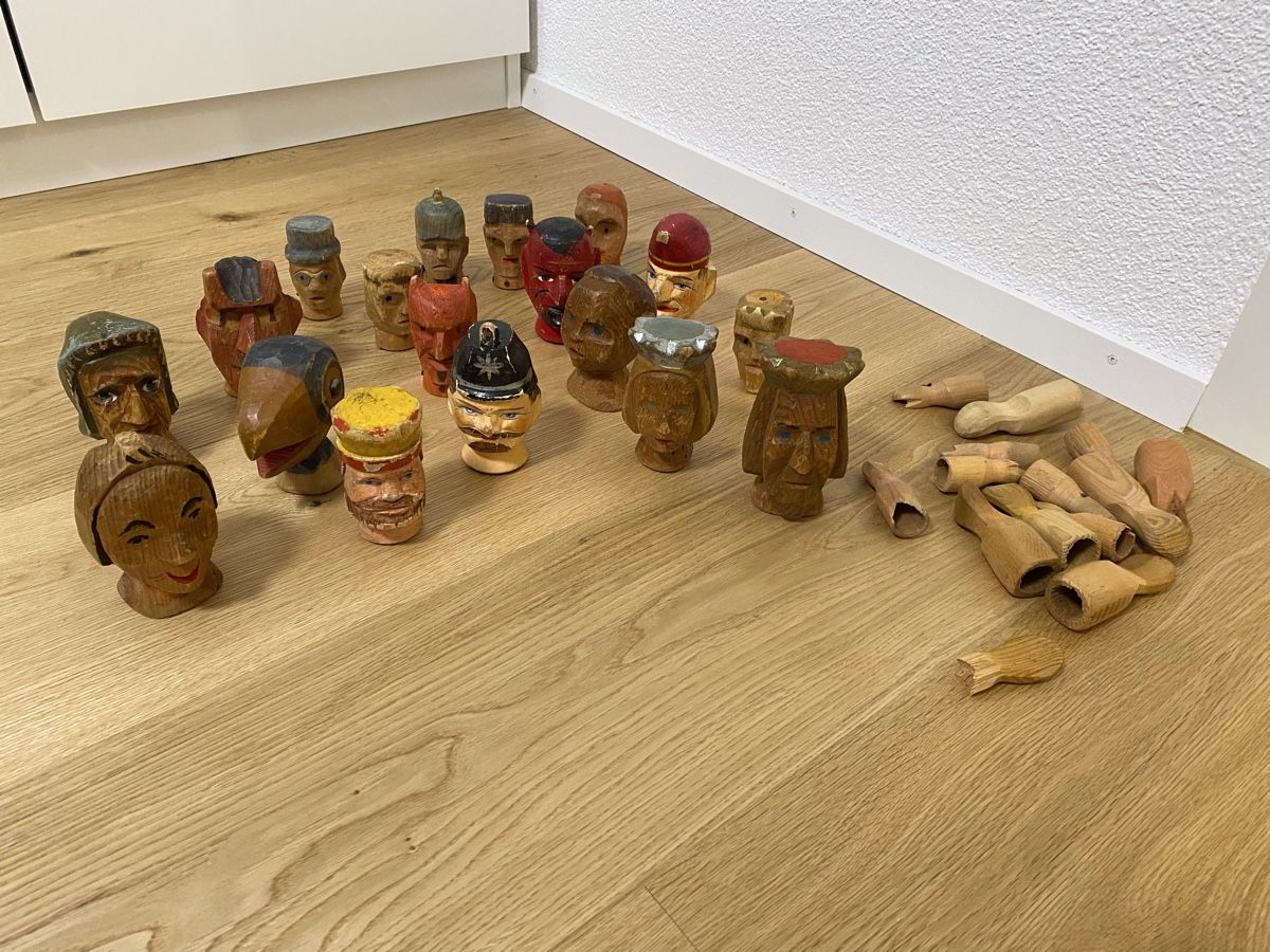 Spielzeuge: Kasperfiguren Holzköpfe  – Defekt aus Langendorf von Charly_111 2