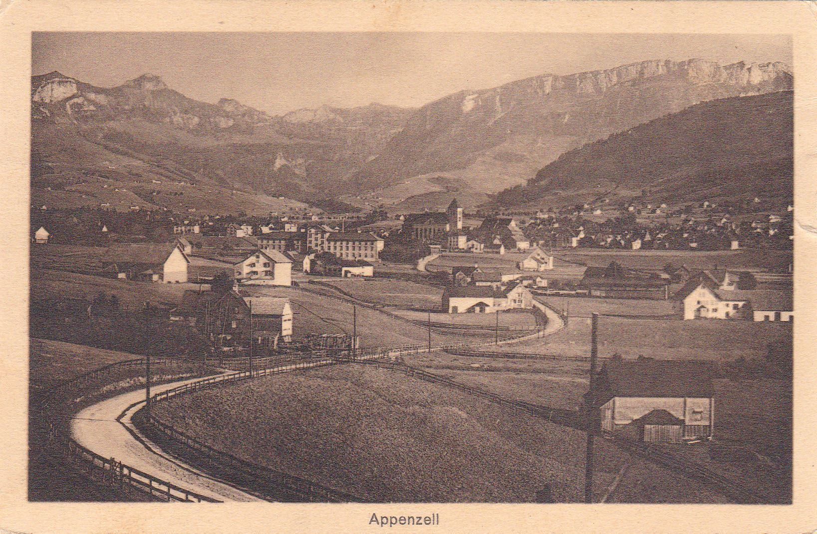 Cartoline postali: 1934, s/w Ansichtskarte "Appenzell" – Usato da Wenslingen venduto da riger11