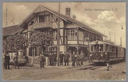 1911, AARWANGEN, BAHNHOF, ZUG, BELEBT, SCHÖNE AK!