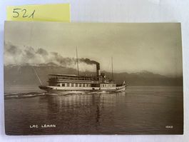 alte Ansichtskarte Dampfschiff Lac Léman, 1913