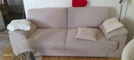 Gemütliches Sofa, 3-Sitze, Beige