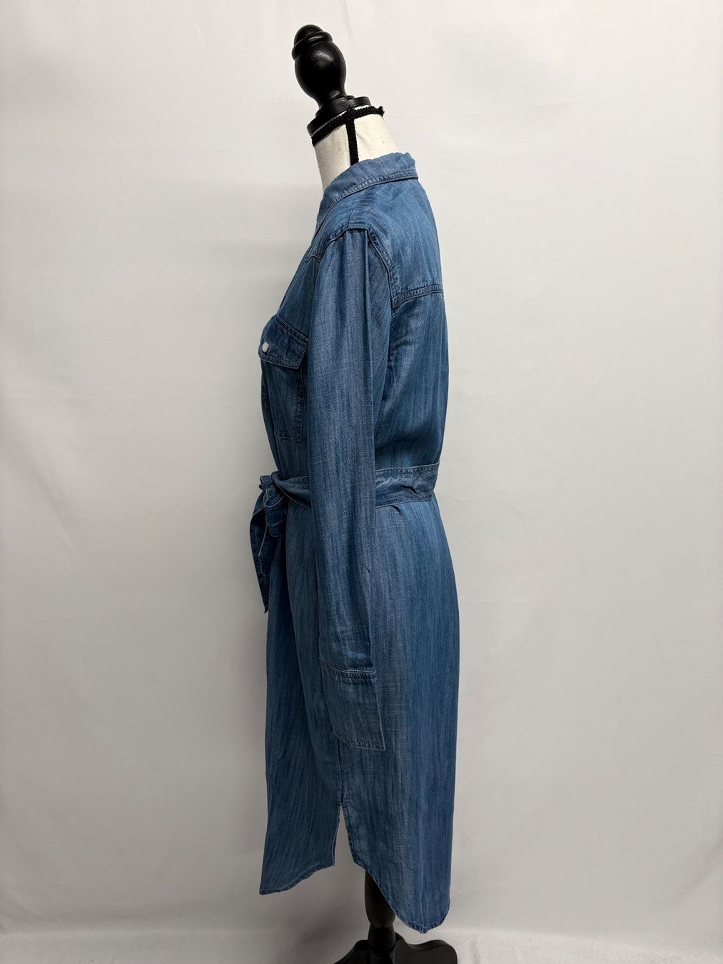 Esprit Vestiti: Esprit Blusenkleid Denim Kleid Gr. 36 Bindegürtel Lyocell – Nuovo (secondo la descrizione) da Regensdorf venduto da secondchancefashion 1