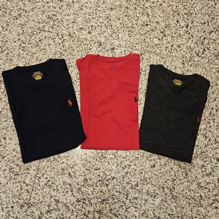Polo Ralph Lauren T-Shirts, V-Ausschnitt, Grösse M, 3 Stk