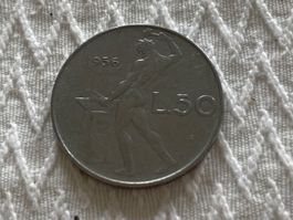 Münze aus Italien 1956