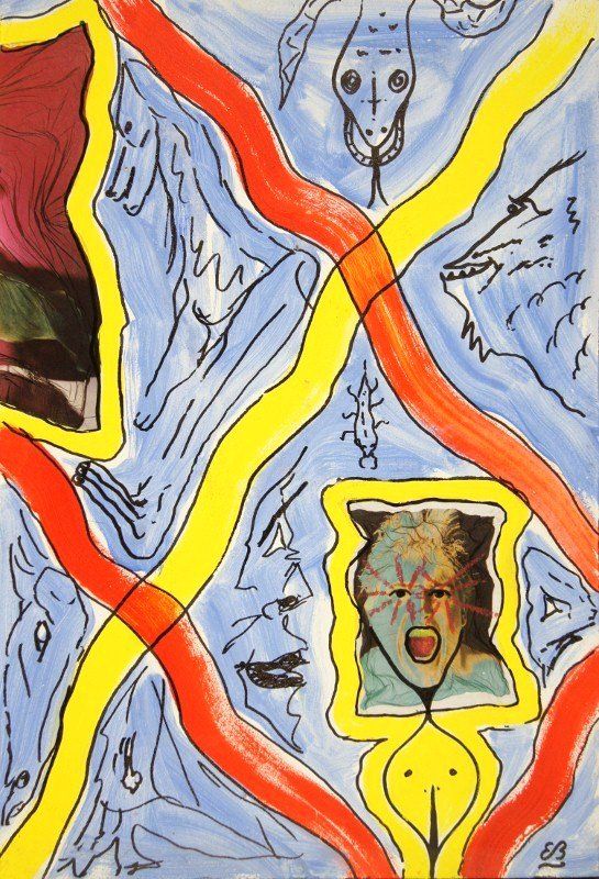 Dipinti: Collage: Afraid – Nuovo (secondo la descrizione) da Fribourg venduto da erw_68dx