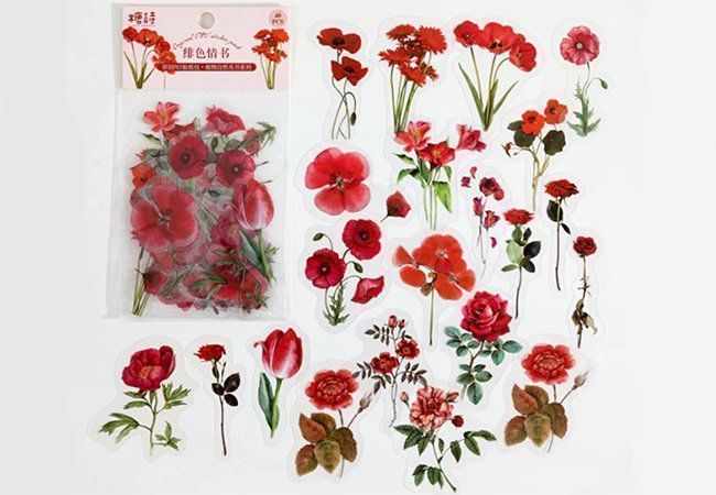 Aquarell Flowers Sticker Set – 2 Bögen Mit Blumen-Aufklebern Für Journaling, Scrapbooking & DIY