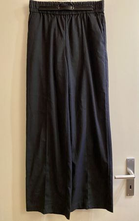 Pantalon H&M noir taille élastique jambe large - taille S