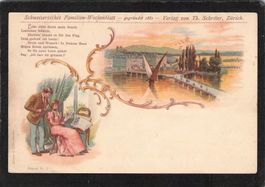 Zürich - Werbe-Litho - Schweiz.Familien Wochenblatt,gel.1904