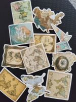 Lot d'autocollants voyage cartes neuf