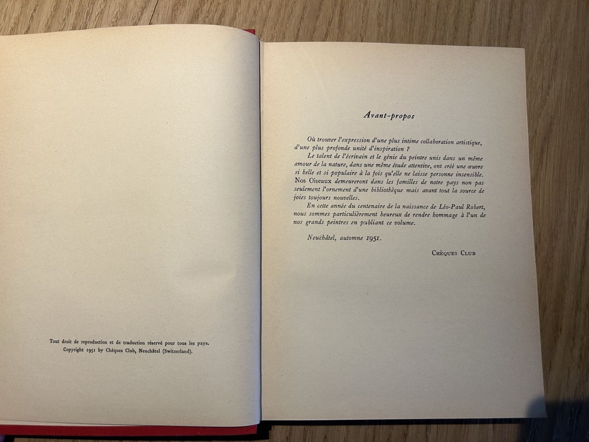 Libri: Nos oiseaux Rambert Robert 1951 illustré couleur – Usato da Lausanne venduto da TelmaLouise70 2