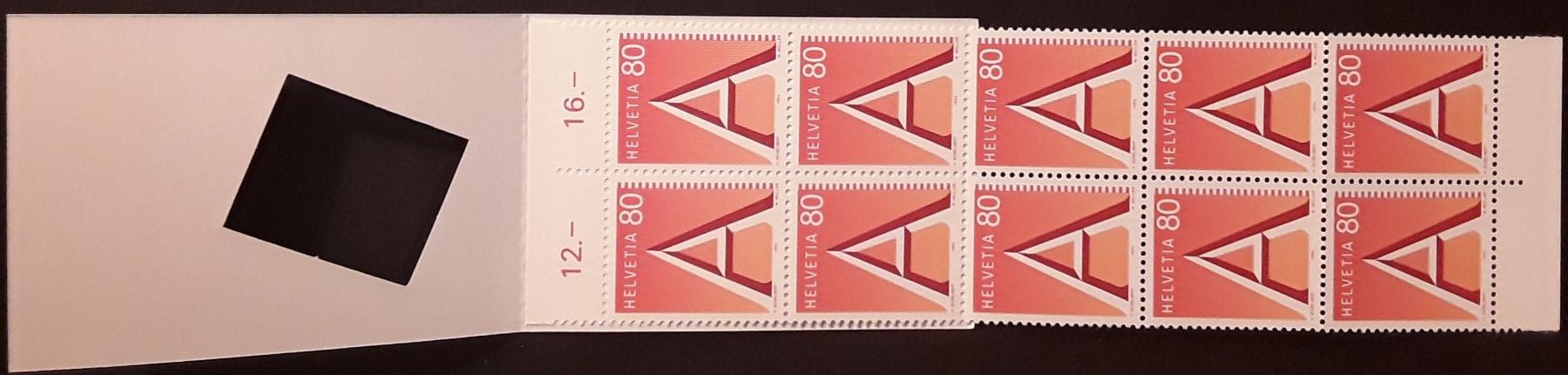Alle Briefmarken: 1994: Markenheftchen ** A-Post Nr.0-95 mit 10 x 0.80 Rp. – Gebraucht aus Walperswil von Tcheidi