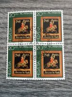 Schweiz Briefmarken Pro Patria 1981 Viererblock Rarität!