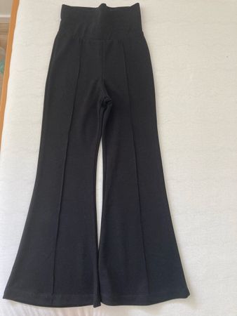 Black flare pants, size 128 