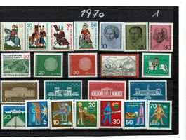 Briefmarken BRD 1970/1971 Jahresausgaben