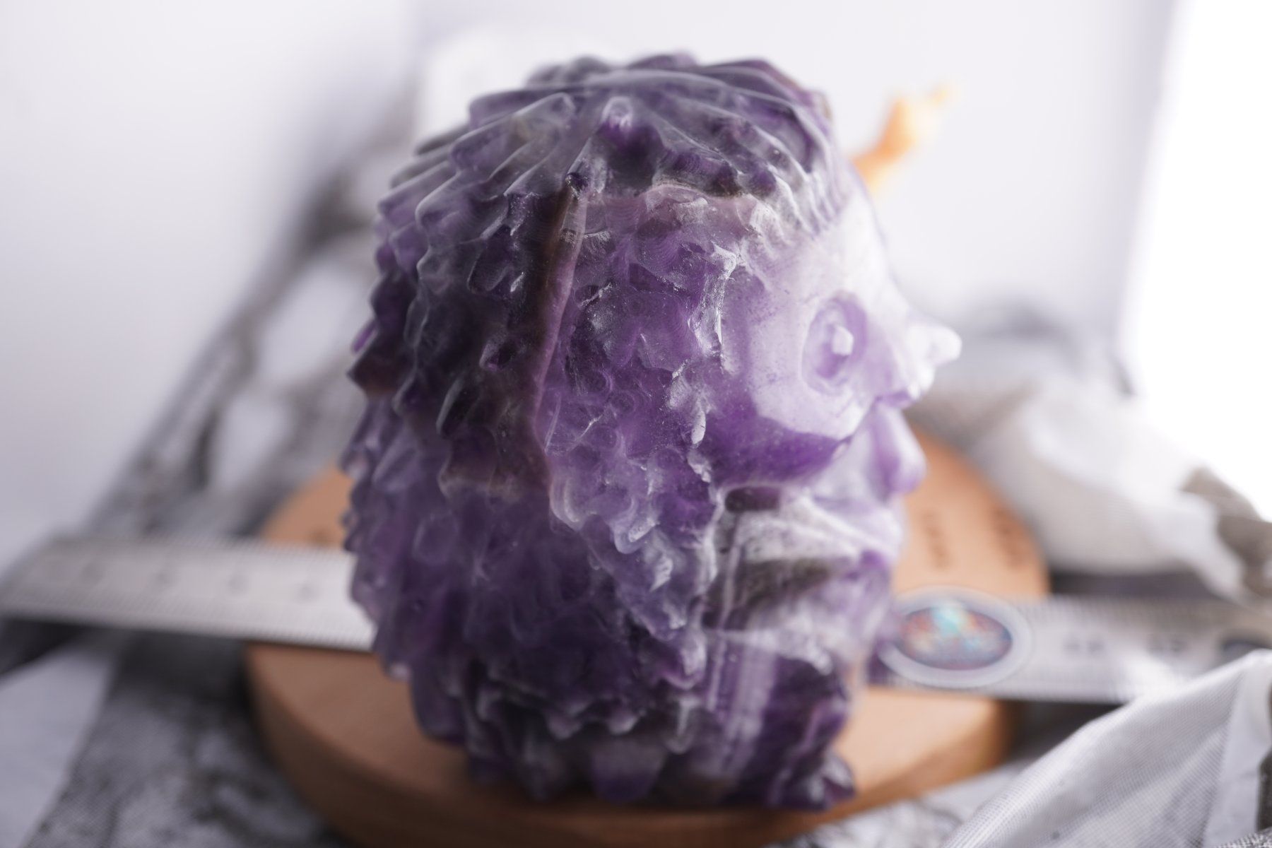 Mineralien & Heilsteine: Chevron Amethyst Igel  Mega Süss  7cm x6cm – Neu und originalverpackt aus Eschenbach SG von topstone 3