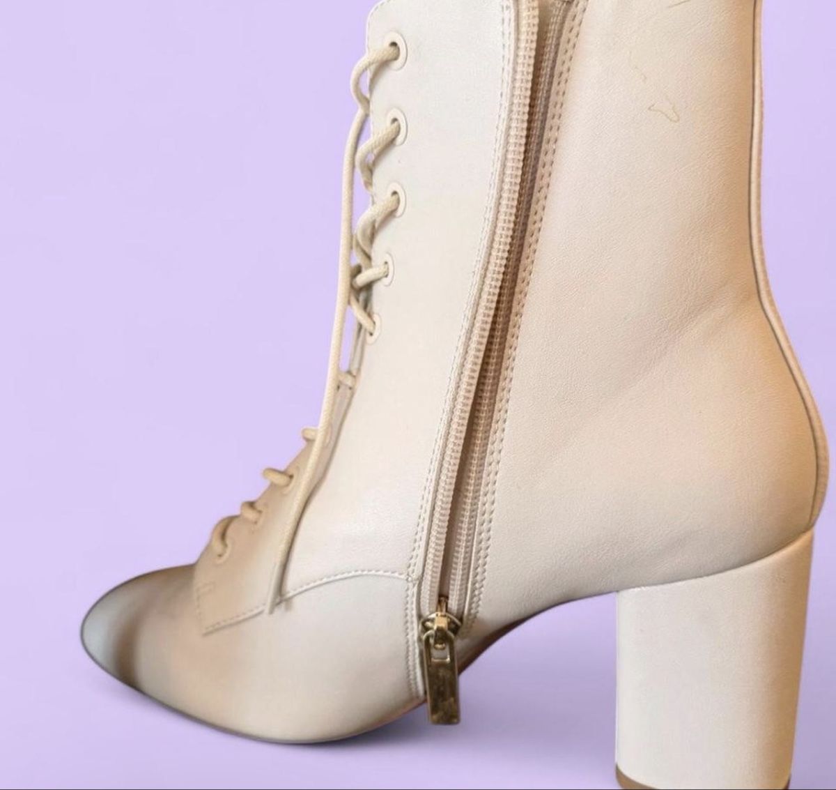 Stradivarius Scarpe da donna: Beige Schnürstiefel von Stradivarius – Usato da Lenzburg venduto da Vani1313 2