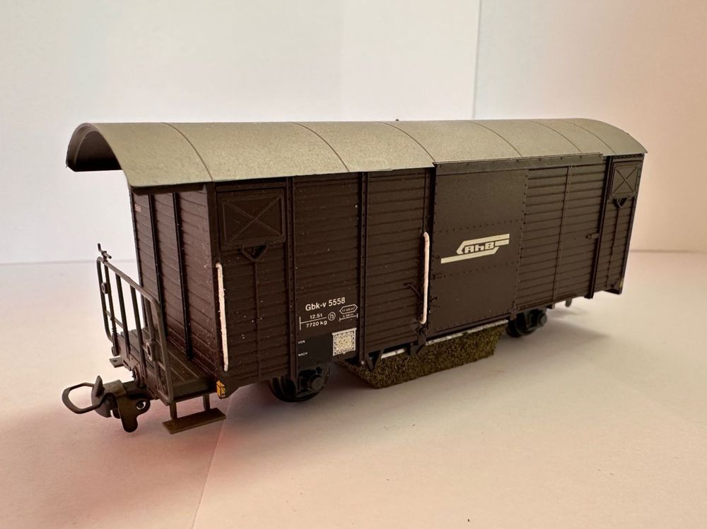 Bemo - RhB Gbk-v 5558 Gedeckter Güterwagen/ Schienenreiniger 2