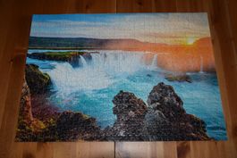 Puzzle 1000 Godafoss Wasserfälle - Island