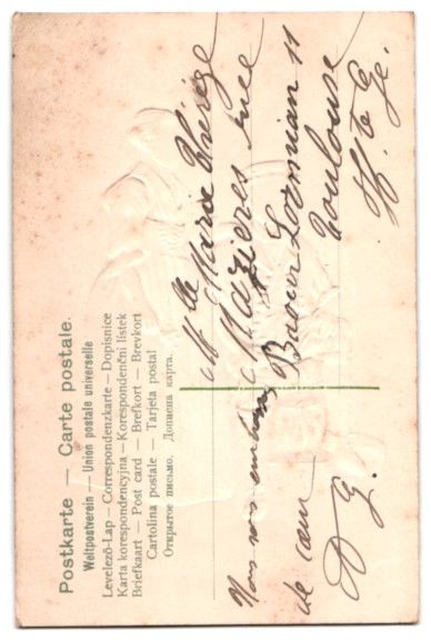 Cartoline postali: Stoff-Präge-AK Schweizer Paar in Appenz – Usato da Berlin venduto da bartko-reher 1