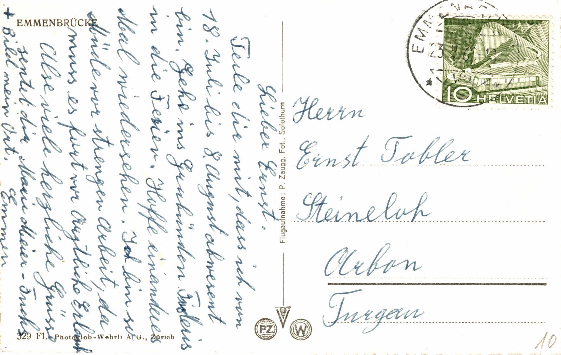 Cartes postales: Flugaufnahme Emmenbrücke – D'occasion à Bronschhofen par Astore 1