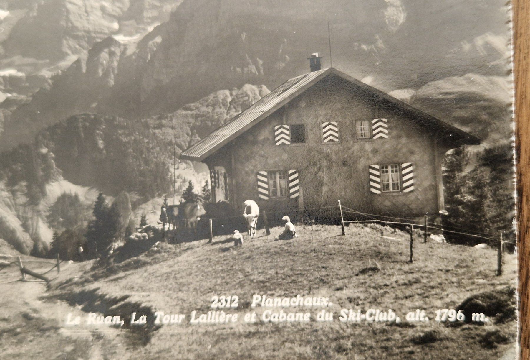Cartoline postali: Planachaux, Le Ruan1951, timbre cantine, Defago – Usato da Ebikon venduto da Donar50 1