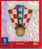 EURO 2024 Topps sticker EMBLEM - CROATIA Red CRO 1