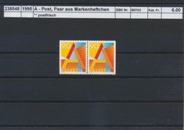 1995 "A - Post",  Paar aus Markenheftchen", ** postfrisch