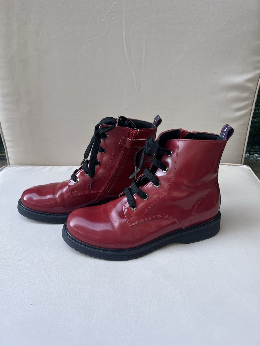 Tommy Hilfiger Damenschuhe: Tommy Hilfiger Damen Boots Rot Gr. 36 – Gebraucht aus Thalheim von karmabis_