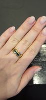 Toller 5 carre Safir mit 4 Diamanten 