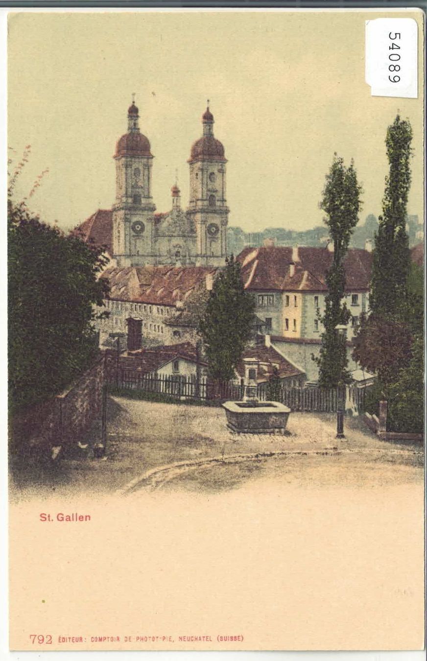 Cartoline postali: St. Galler - Stadtpartie - Litho – Usato da Ettingen venduto da Kartenplanet