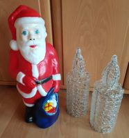VINTAGE SAMICHLAUS & 2 KERZEN / WEIHNACHTSDEKO